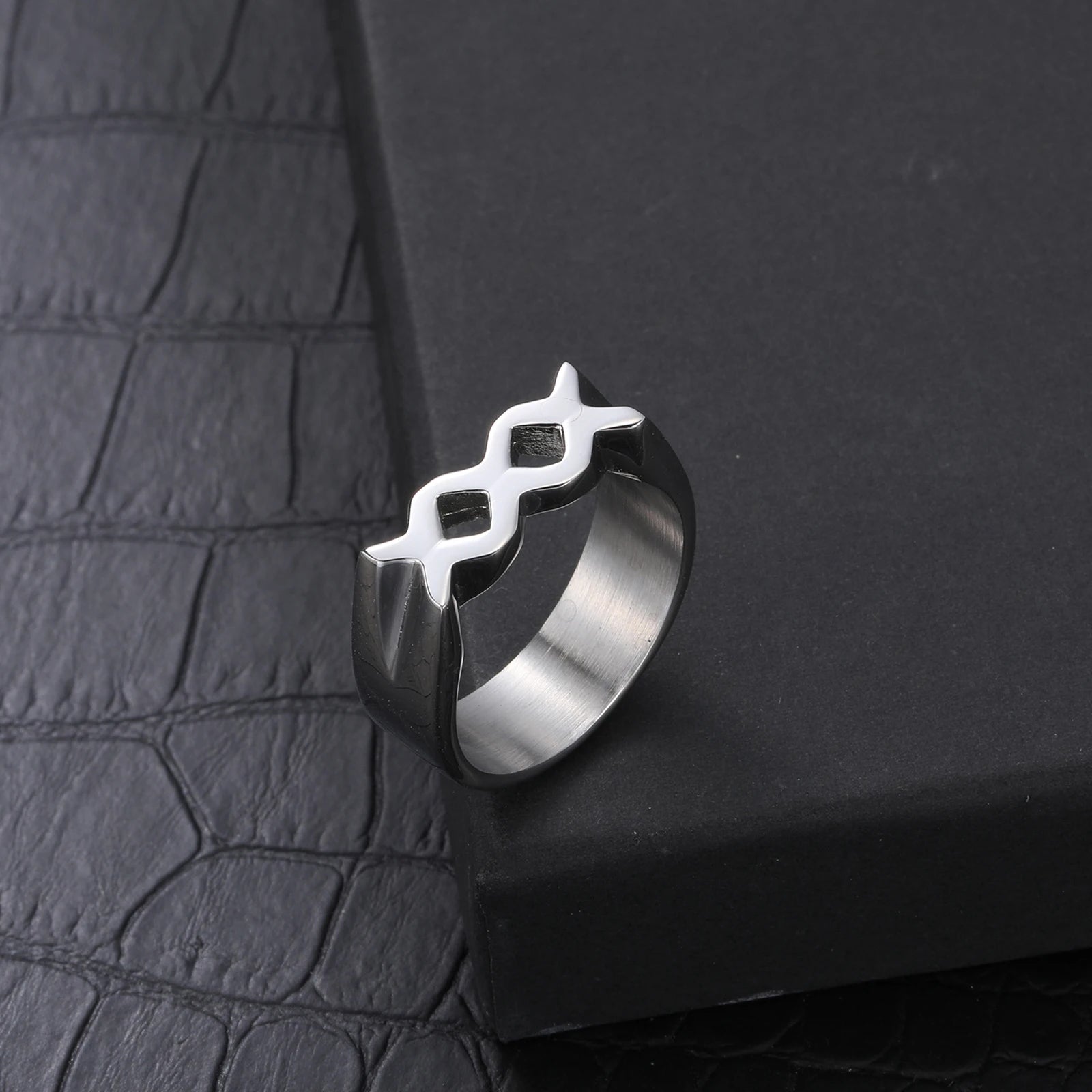 Wholesale Men Stainless Steel Punk Biker Ring