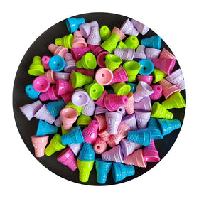 Assorted Candy Color Mini Realistic Artificial Ice Cream Cone Beads for Pen Decoration Jewelry Making Findings Supplier