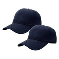 Fashion Unstructured Adjustable Blank Hat Baseball Cap Navy Blue With Logos 100% Polyester