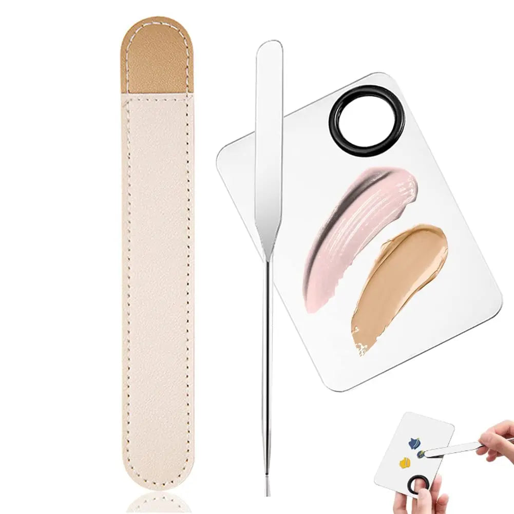 Professional Makeup Tools Stainless Steel Makeup Foundation Spatula and Palette Cosmetic Makeup Spatula