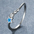 Customized Women Opal Silver Engagement Ring Cluster Rings Wedding Star 925 Sterling Silver Gift Fashion Jewelry