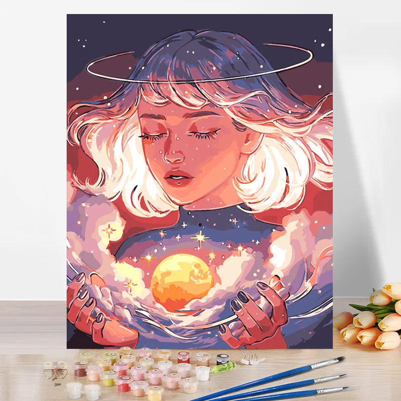 Wholesale Paint by Numbers Handmade Oil DIY Painting Cartoon Living Room Bedroom Decoration Painting Picture Kit