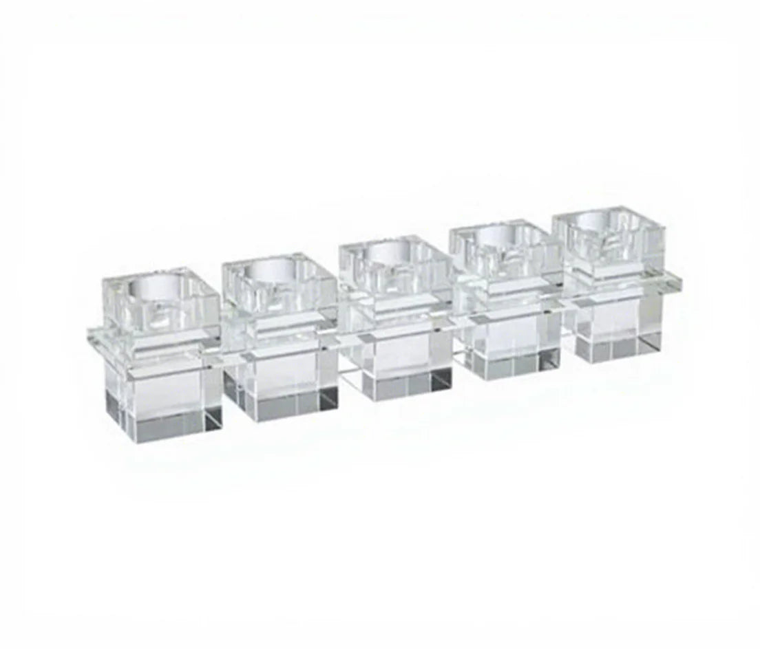 Elegant clear Crystal Glass Candle Holders Wedding Table Decoration Centerpieces Candlestick