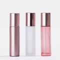 Free Sample 10ml Pink Glass Roll on Cosmetic Packaging Empty Essential Oil Perfume Rose Gold Roller Bottle