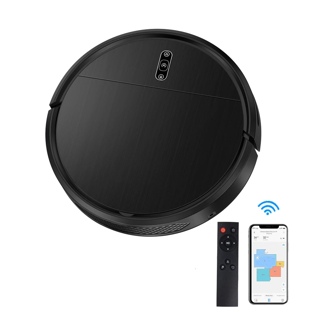 Geerlepol Wet Dry Robot Vacuum Cleaner Self-Charging Gyroscope Strong Suction Alexa Google WiFi Connectivity Outdoor RV