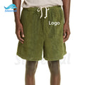 Custom 100% Organic  Terry Towelling Sports Terry Sweat Shorts Loose Pure Color Jogging Casual Men's Shorts