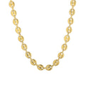 Fashion Handmade Statement Jewelry Custom Hip Hop 18K Gold Plated Stainless Steel Coffee Bean Chain Necklace Wholesale for Women