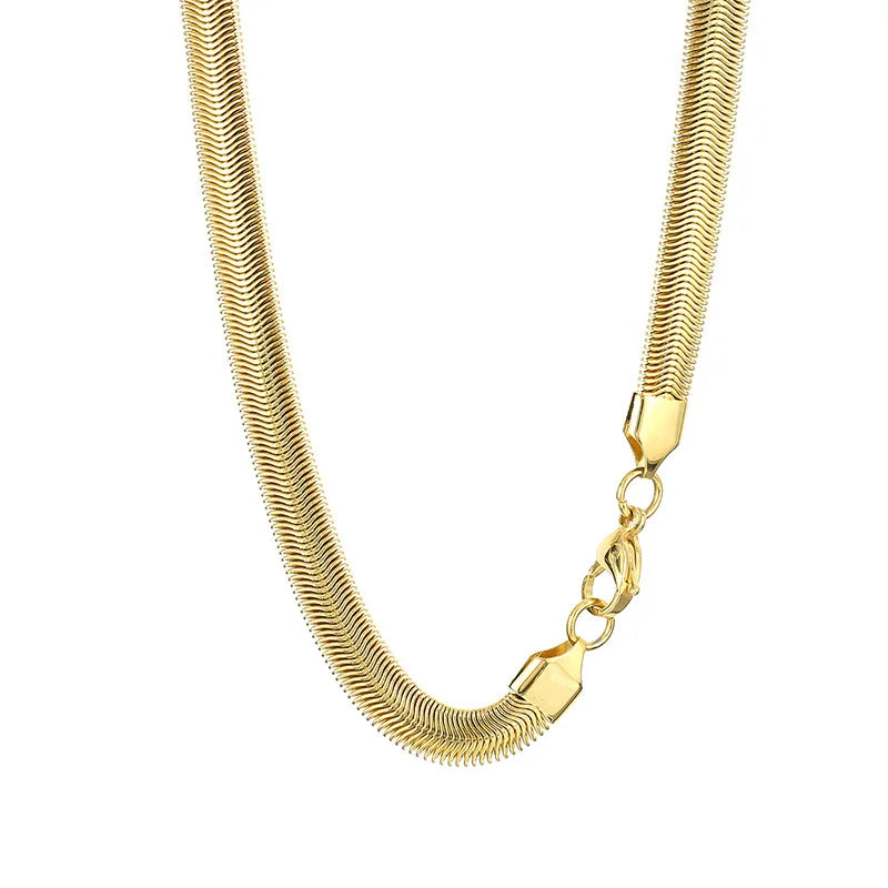 KALEN 3pcs Unisex Fashion Gold/Silver/Mixed Color Stainless Steel Snake Bone Chain Link Necklace