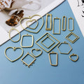 17 Pieces Open Bezels for Resin Casting Frame Pendant Open Frame Pendant Open Back Frame Pendant Geometric Hollow Mold Pendants