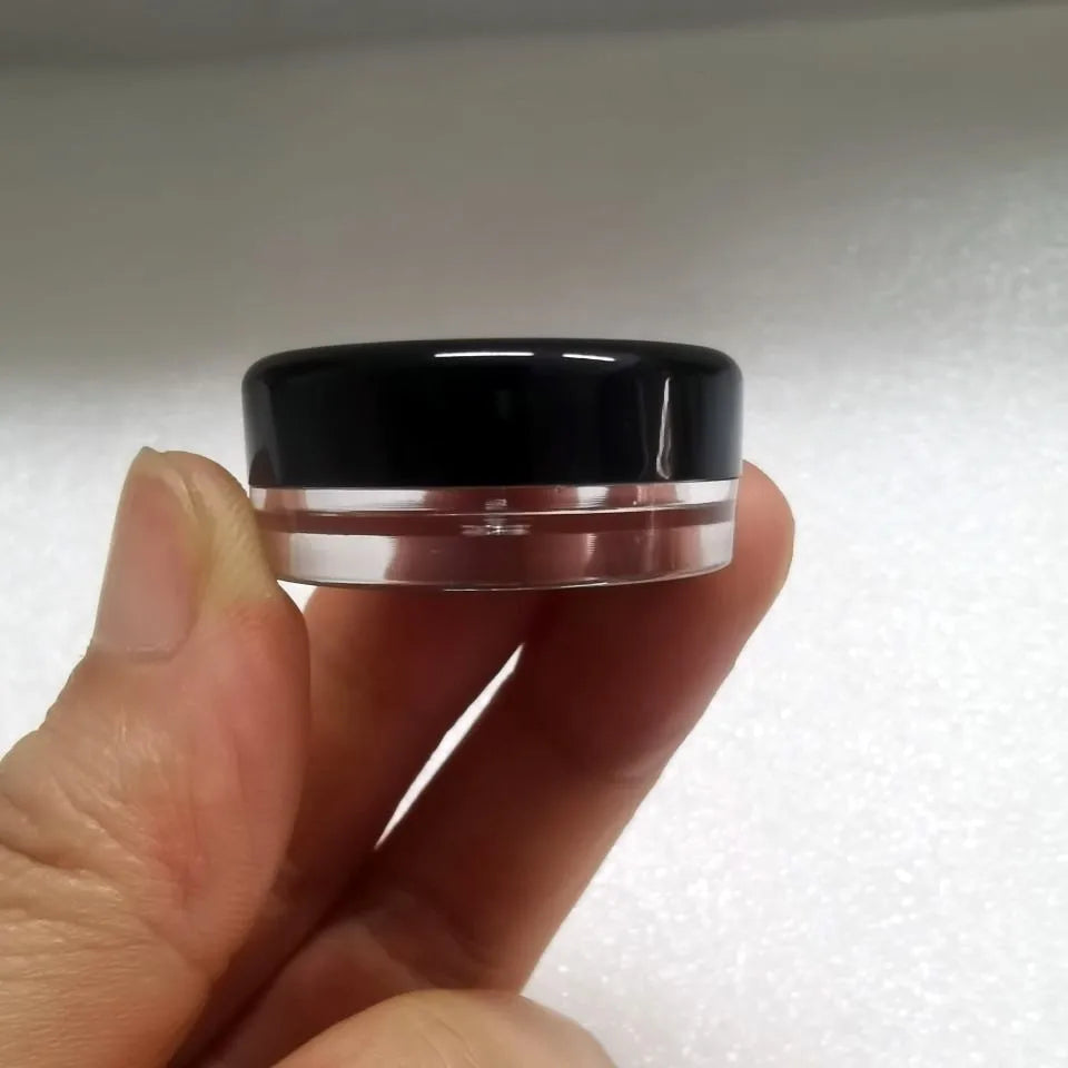 Clear Round Mini Cosmetic Sample Cream Container Colorful Lotion Jar with Screw Top Lids 2ml 2g PS for Eye Cream and Lipstick