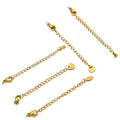 Wholesale 18K Gold Plated Extension Chain Stainless Steel Lobster Clasps Connectors DIY Jewelry Making Findings Necklaces
