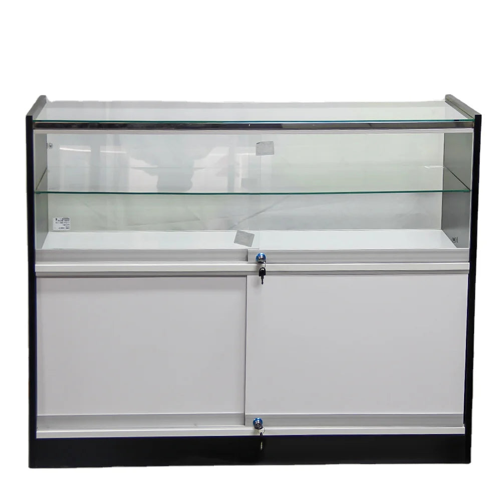 Hot Sale Factory Price Fashionable Mall Kiosk Aluminum Store Jewelry Glass Display Cabinet Glass showcase