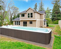 Sunrans Freestanding Large Capacity 12M Outdoor Acrylic Swim Spa Pool Dual Zone Design Hot Tub and Swimming Pool Spa Combo