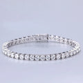 Starsgem 14K Solid  Gold 3mm Moissanite Diamond Tennis Bracelet