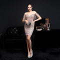 18577# Women New Sequin Fringe Short Dress Party Fairy Party Evening Dress
