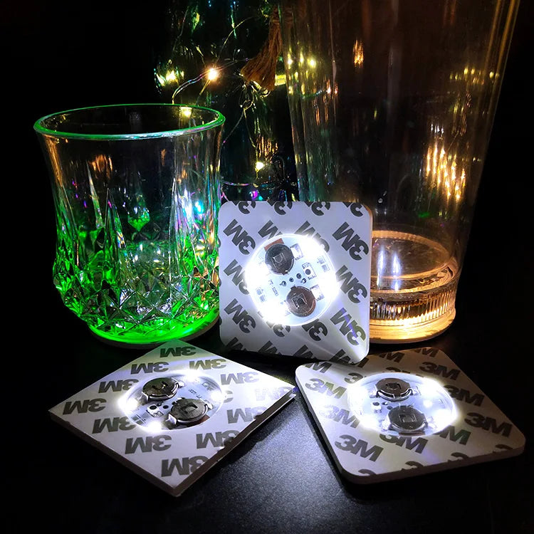 Customizable 6 LED 6.5cm Waterproof LED Sticker Factory Price Colorful for Party Tableware & Table Decorations Bottle Fitting