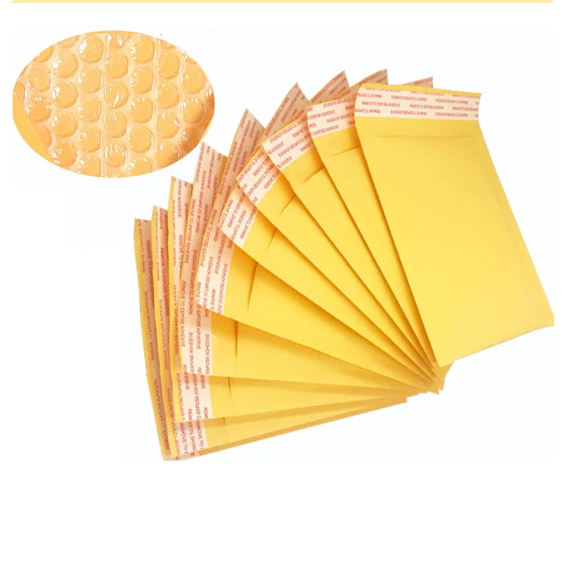 In Stock Custom Logo Kraft Bubble Mailer Shipping Envelope Eco Friendly Packaging Mailing Bag Bubble Mailer