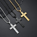 Wholesale Custom Stainless Steel Cross Necklace for Boys Fashion Crucifix Pendant Religious Christian Symbol Fashionable Jewelry