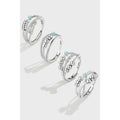 Daidan Ring 925 Sterling Silver Silver Cross Fidget Spinner Multilayer Interlocking Fidget Rings for Anxiety