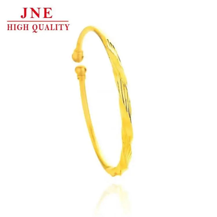Vietnam Qian Kun Open-Ended Copper-Plated Gold Twist Bracelet Tiktok Xiaohongshu Same Style Supply Wholesale