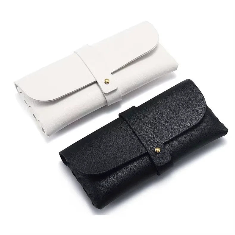 Custom Logo Fashion Portable Sunglasses Box Bag PU Glasses Case Women Leather Soft Glasses Case