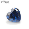 Factory Directly Blue CZ Stones Loose Heart Shape Cubic Zirconia Stones for Jewelry Set