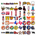 Customized Wholesale 2D Pvc Diy London Clog Sandal Accessories Texas Style Shoes Decorations Space City Ciao Shoe Charms