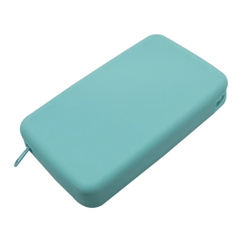 Soft Silicone Fashion Handbag Pouch with Zipper Closure for Travel