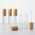 Natural Empty Bamboo Lip Container Lipstick Lipgloss Tube Free Sample Bamboo Cosmetic Makeup Packaging