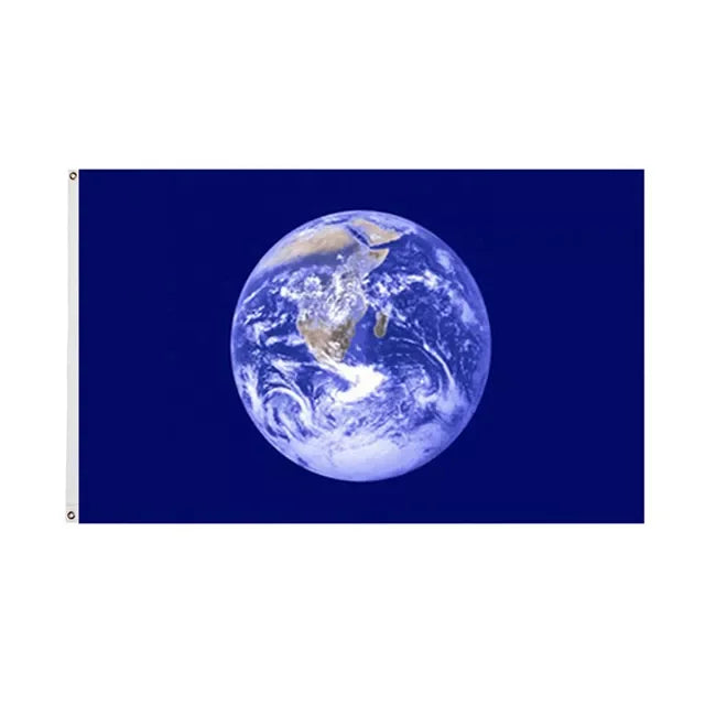 Wholesale  3x5FT Earth Day Flag Banner Environmental Planet GLOBAL WORLD  Header Brass Grommets for Easy Display