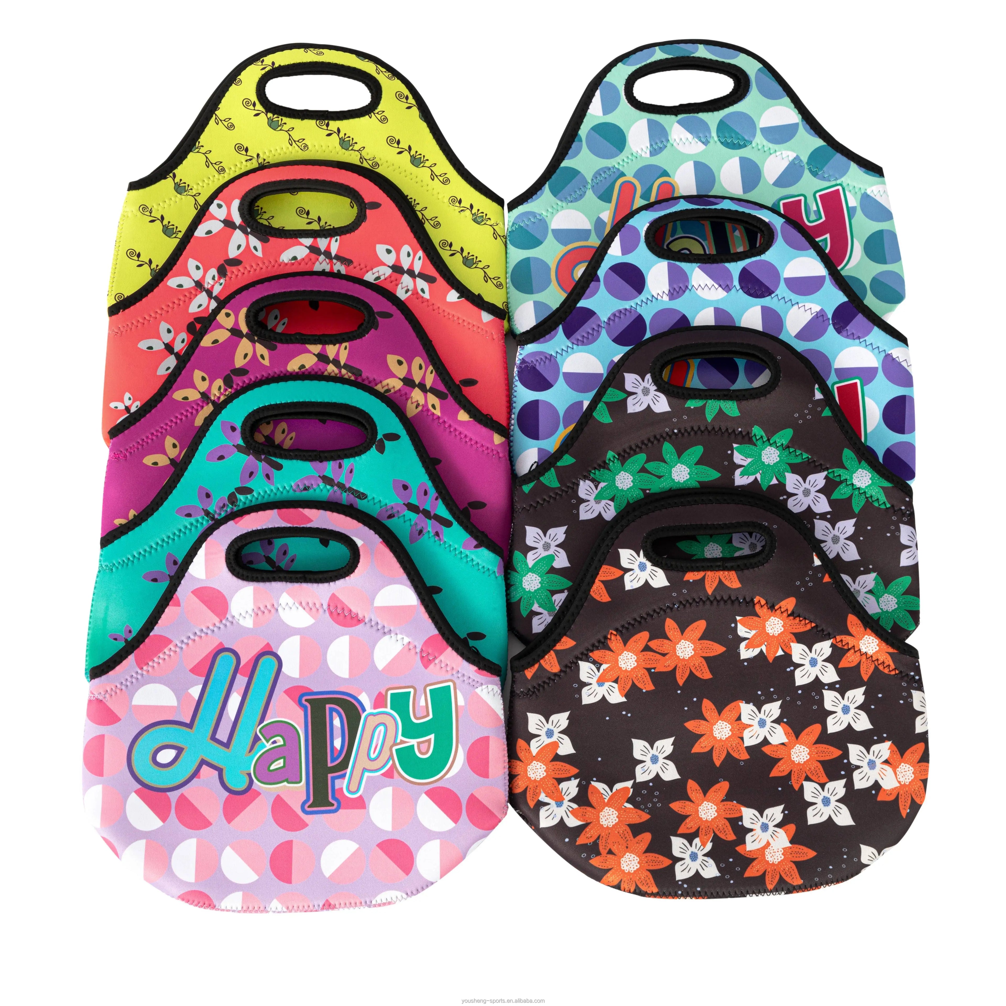 Wholesale Logo Printing Custom Pattern Termal Neoprene Picnic Cooler Lunch Bag for Kids