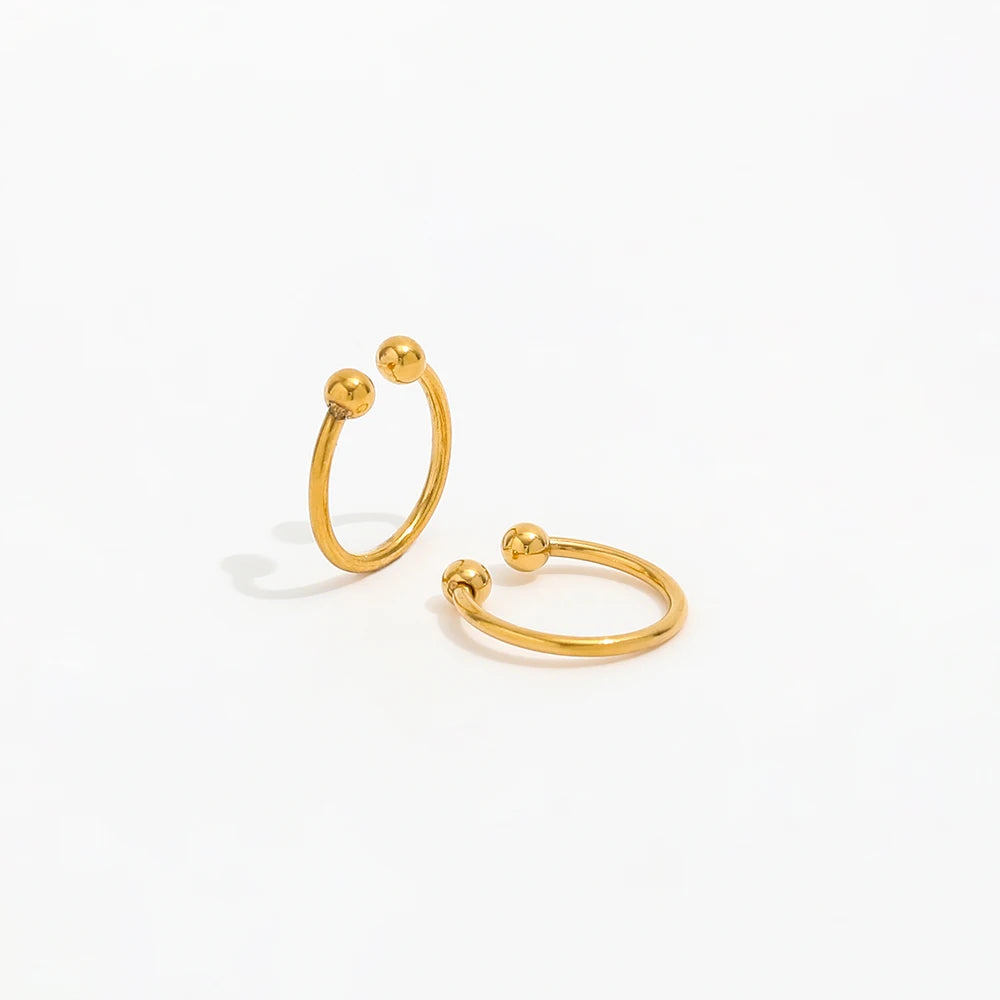 New Trendy Earring 18K Gold Plated Dainty Cuff Earrings for Women Stainless Steel Earrings Wholesale MegaBDM