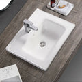 China Porcelain Sanitary Ware Bathroom Vanity Wash Basins Thin Edge Cabinet Sink