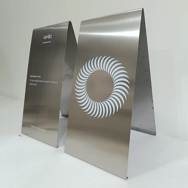 Customized a Shape Stainless Steel Business Sign Outdoor Sign Board Stand up Advertising Board a Frame Sign