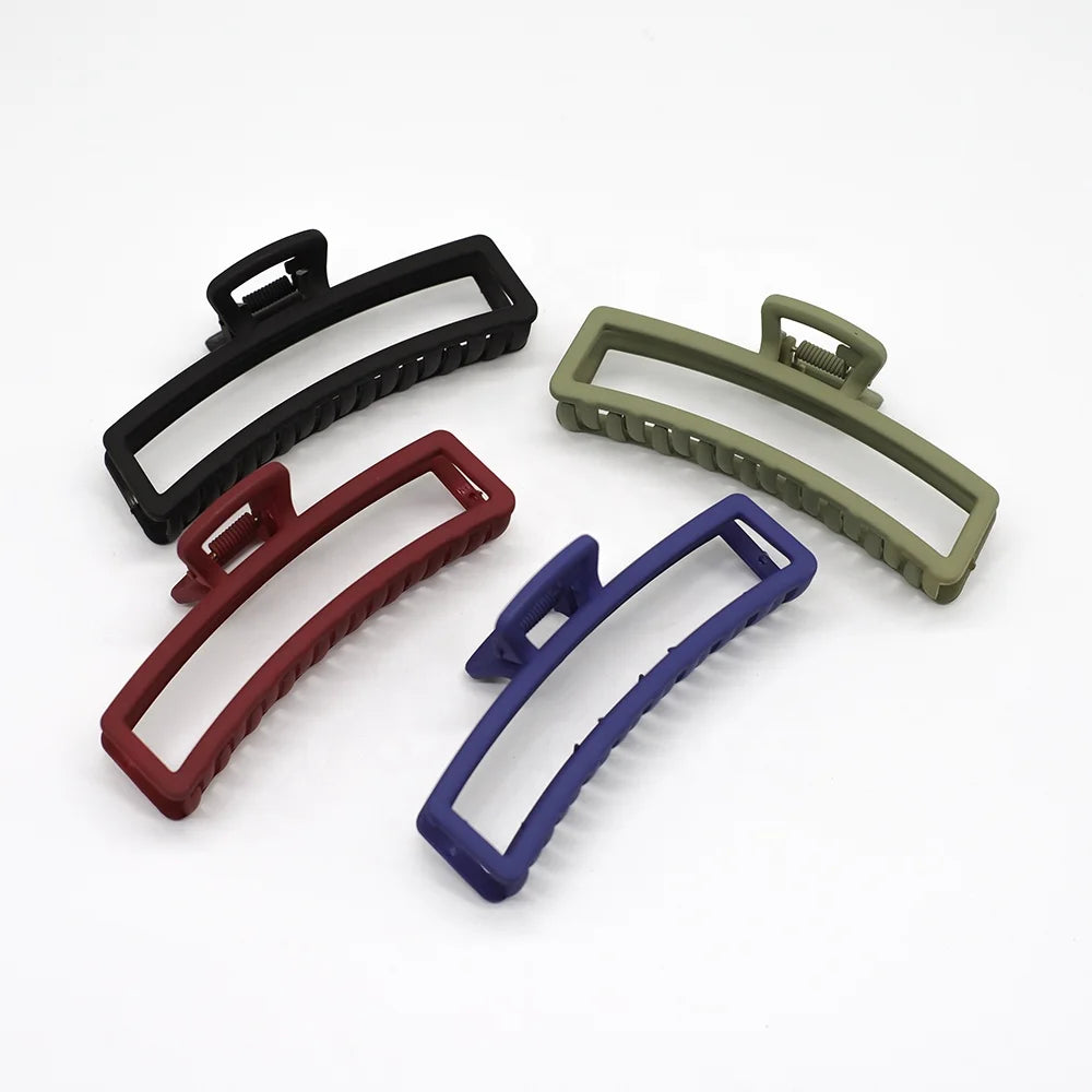 MIO High Quality Matte Color Fashion Length 11.5cm Large Hair Claw Clips Plastic Hair Claw Clamp Accessories for Thick Hair