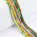 5mm X 12mm Natural Bamboo Shape Gemstone Beads Aqua Terra Jasper Lace Agate Crystal Bamboo Stone Beads for Jewelry Making