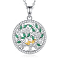 Merryshine Eteinal Love 925 Sterling Silver Necklace Pendant Bird and Cz Tree of Life Pendant