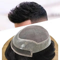 Wholesale Price Ready to Ship 6x9\" Men's Toupee Mono Poly Back Sides Indian Human Hair Wigs