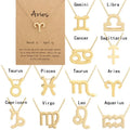 2024 Summer  Hot Style 12 Constellations Necklace Ins Zodiac Pendant Clavicle Horoscope Necklace
