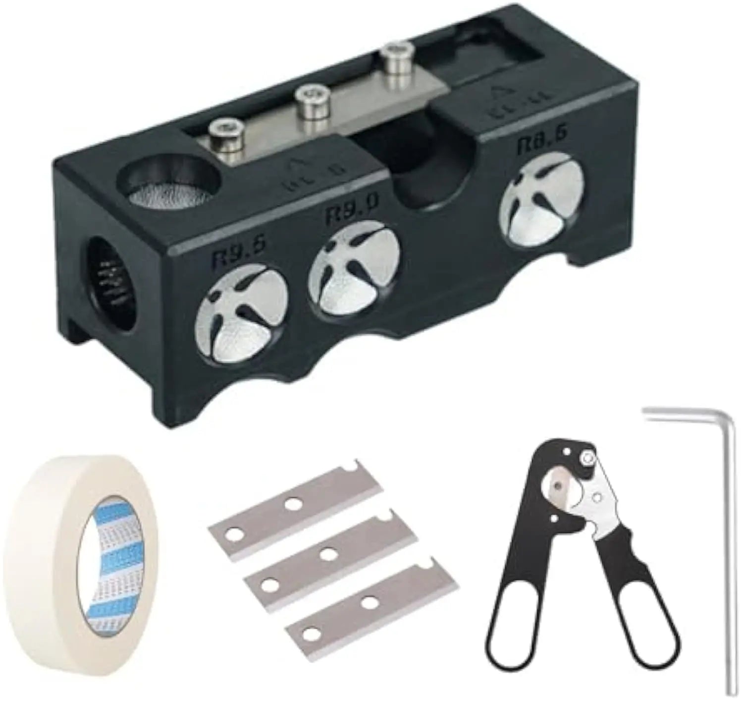 10-in-1 Pool Cue Repair & Replacement Kit with Metal Cue Tip Shaper Snooker & Billiards Accessories Tool Kit