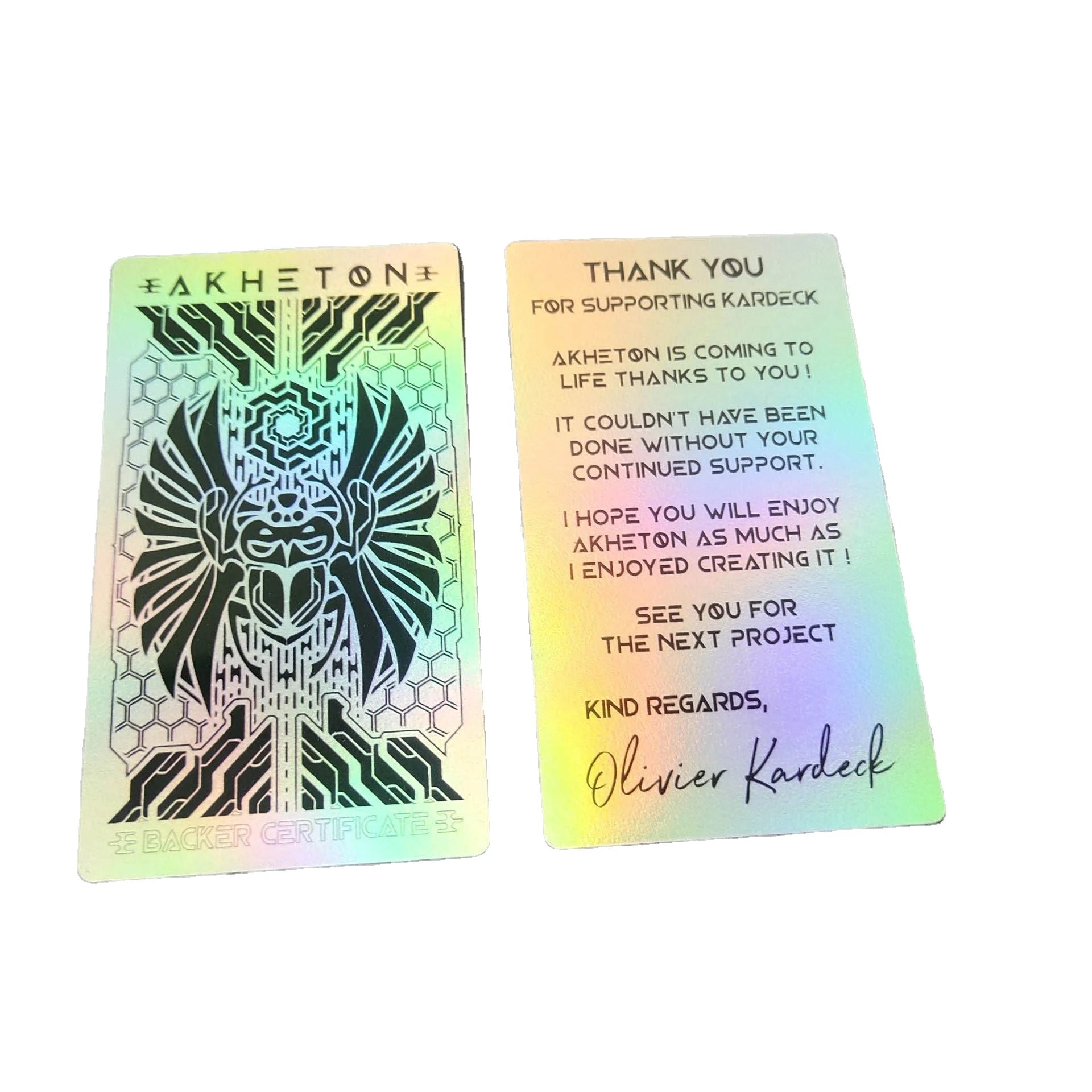 High Quality CMYK Holographic PVC Business Cards Custom Offset Printed