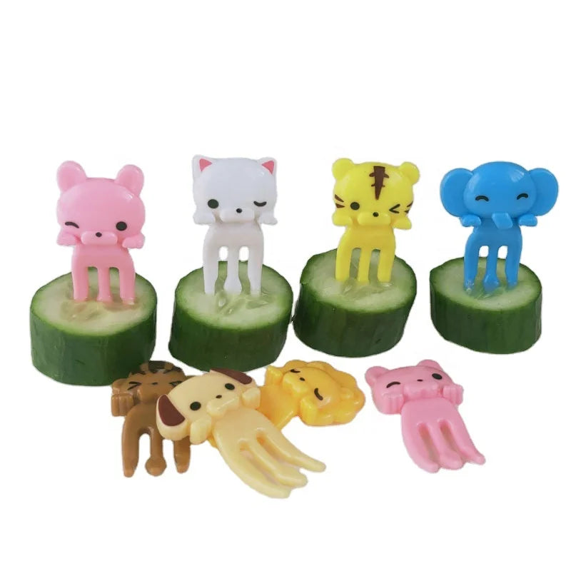 Kitchen Accessories Lovely Plastic Party Picks Animal Fruit Food Picks