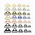 MeeTee BF223 20-50mm Colored Triangle Buckle Zinc Alloy Adjustable Underwear Hanging Buckle Round Hole Connecting D Ring Buckles