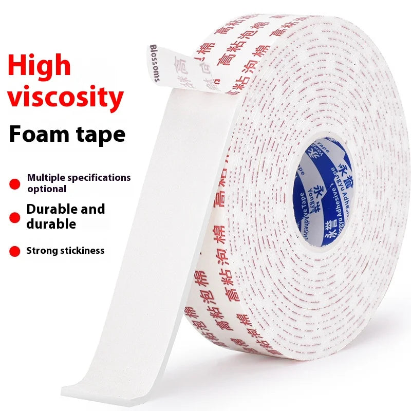 High Viscosity 2.5mm Thick Acrylic Adhesive Double-Sided Foam Tape 5m for Photo Frame Advertising Poster-EVA Double-Sided Tape