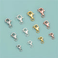 High Quality  Solid 925 Sterling Silver Jewelry Pendant Lobster Screw Clasp Gold With Jump Ring 8mm 7mm 5mm