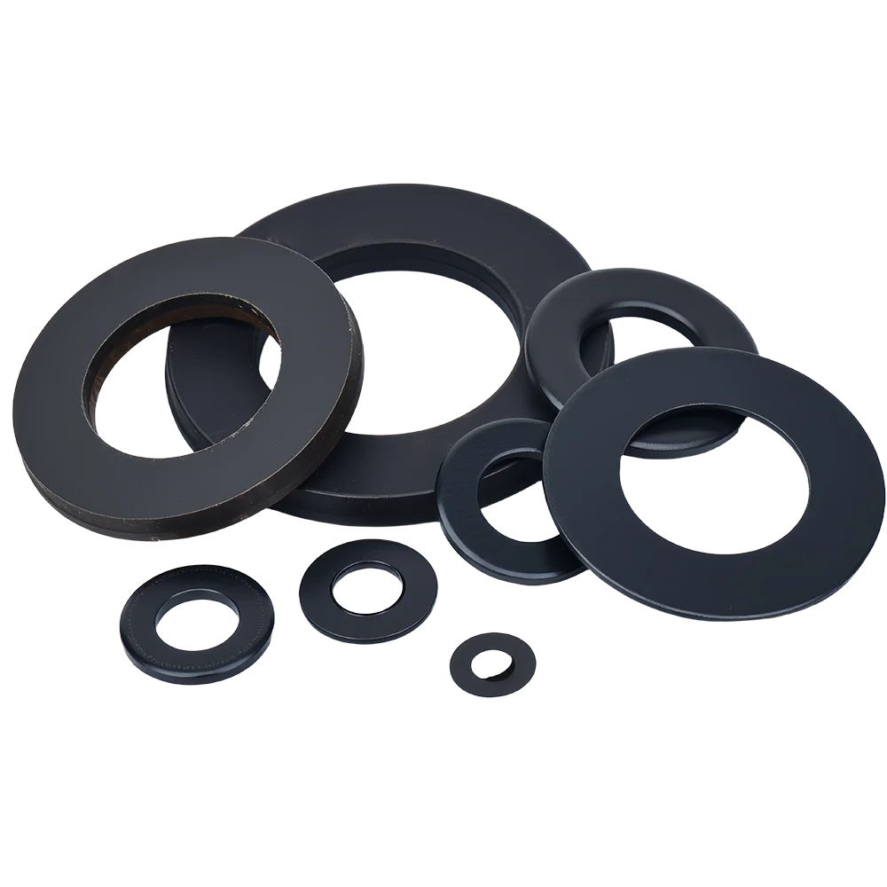 Black Flat Washer Carbon Steel Black Oxide Plain Washers M6 M8 M10 Round Hardware Gasket