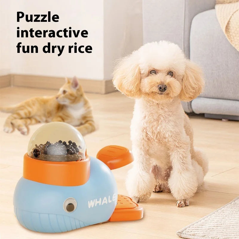 Juicepet Eco-friendly Quadrate Shape Automatic Cat Dog Feeder Plastic Material Pet Puzzle Toy