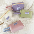 Korean Corduroy Travel Cosmetic Makeup Bag Velvet Cosmetic Women Portable Makeup Organizer Bags Makeup Bags Private Label