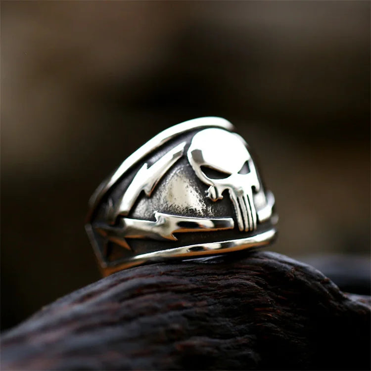Punk New Arrival Adjustable Jewelry Vintage Stainless Steel Skull Ring Jewelry