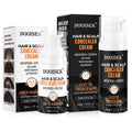 Henna Beard Dye 5-7 Day Barbershop Waterproof Hair Dye Permanent Black Cream Scalp Concealer Liquid for Fine Hair and Bald Spots